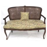 French caned back vintage settee