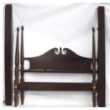Queen size poster bed with rails