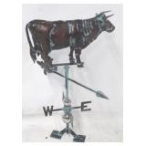 Copper 3D Bull Weathervane - 55" tall