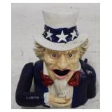 Cast Iron Uncle Sam Bank - 8" tall