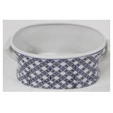 Small Blue/White Tub - 14.5 x 5.5 x 6