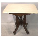 Faux marble painted top Victorian table