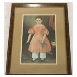 Framed print of child portrait
