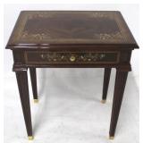 Lovely inlaid mahogany one drawer stand