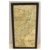 Framed southern states map