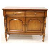 Double door server in cherry finish