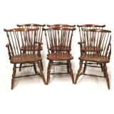 Set of 6 Windsor brace back dining chairs