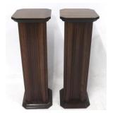 Pair mahogany pedestals