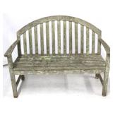 Outdoor wooden bench