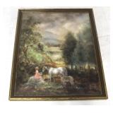 Vintage signed oil on canvas