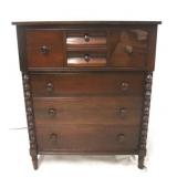 Jenny Lind carved vintage chest