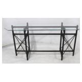 Glass top console table