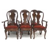 Set of 6 Queen Anne carved chairs