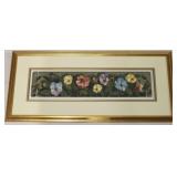 "Pansy Potpourri" original etching artist signed