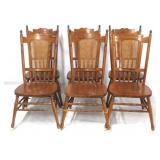 Set of 6 Cane back dining chairs