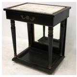 Adams style marble inset top petticoat table