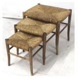 3 Piece nesting stool set