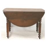 Vintage fluted leg drop side table