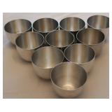 Set of 10 Pewter Jefferson Cups 2 1/2" x 3 1/2