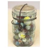 Atlas Glass Jar w/ Marbles
