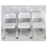 6 Folding metal chairs