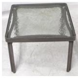 Glass top outdoor table