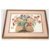 Floral framed print