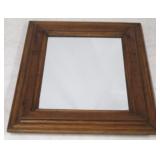 Wood frame wall mirror
