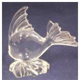 Clear Glass Fish Paperweight