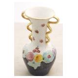 Hand painted Art Pottery Vase - 8" tall