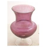 Purple Glass Vase - AS IS - Chipped 10 1/4" tall
