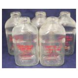 Lot of 5 Tropi-Cal-Lo Glass Bottles