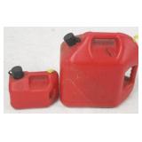 Pair of Gas Cans - 5 gallon & 1 gallon