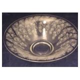 Etched glass bowl