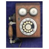 A T & T Wood case rotary phone