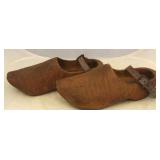 Pair vintage wood clogs