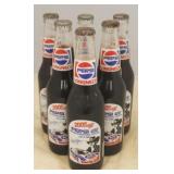 Lot of 6 Pepsi Richard Petty Full Glass Bottles