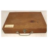 Conover drill bit set in wood case