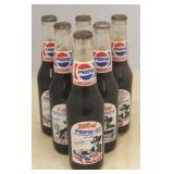 Lot of 6 Pepsi Richard Petty Full Glass Bottles