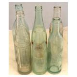 6 Assorted vintage glass bottles