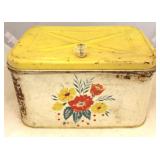 Vintage metal bread box