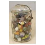 Ball Mason Jar Full of Marbles