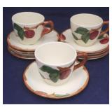 12pc. Franciscan Apple Cups & Saucers