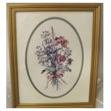 Framed floral print