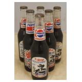 Lot of 6 Richard Petty Pepsi Glass Bottles