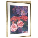 Framed pastel drawing