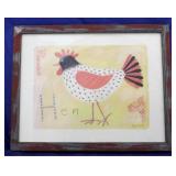 Lucy Paires "Hen" framed print
