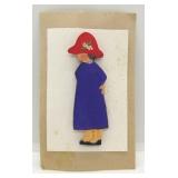 Hand Painted Red Hat Ladies Pin