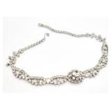 Rhinestone Choker - 15" long