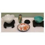 Group Lot of Asian Pottery to include Sm Mudman